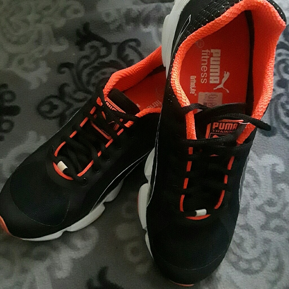 Black & Orange  Running  Shoes